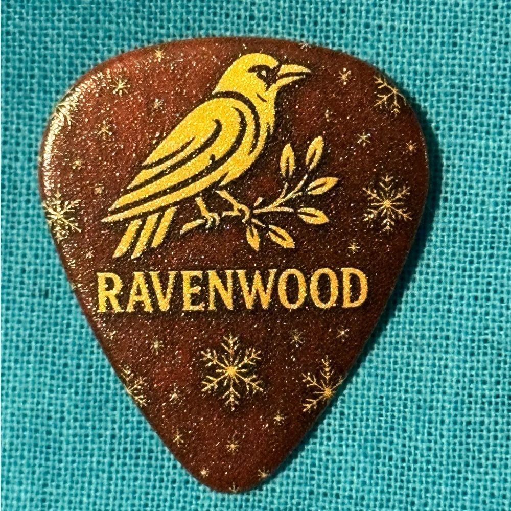 Raven wood Brown Bird Guitar Pick